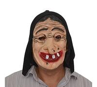 Halloween Witch Cosplay Mask Scary Witch Black Gauze Latex Cosplay Mask Horror Headwear for Halloween Carnival Costume Party Props