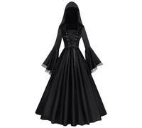 Halloween Witch Costume - Horror Holiday Dress for Performance | Spandex Fabric with Flowing Silhouette, Outfit for Haunted House Cosplay Event Theater Escape Room, Spooky Party Apparel