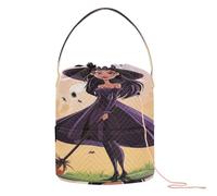 Halloween Witch Costume Yarn Storage Bag Craft Organizers Storage Portable Crocheting Bag for Crochet Holder Travel Accessory