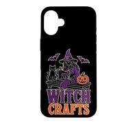 Halloween Witch Crafts Funny Sewing Machine Quilter Pun Case for iPhone 16 Plus