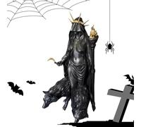 Halloween Witch Decor Resin Witch Statue | Faceless Ghost Sculpture | Gothic Standing Desktop Ornament Decorative Sculpture for Halloween Haunted House Decor