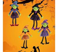 Halloween Witch Doll - Plush Cute Soft Kids Toy, Lovely Witch Decoration for Girls, Indoor Bed Sofa Living Room Party Office Seasonal Holiday Home Decor Gift, 15.75 Inches