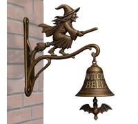 Halloween Witch Doorbell - Witches Bells Doorbell | Witch Door Bell With Broom | Wall-Mounted Decorative Door Hanger Bell | Hangable Garden Decor For Entrance Hallway Shop Courtyard Cottage Bedroom