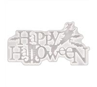 Halloween Witch English Letter Epoxy Silicone Mold Table Soft Ceramic Plaster Ornament Decorations Resin Mold Jewelry Making
