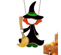 Halloween Witch Face Sun Ornament - Flat Acrylic Witch Ornament, Weird Halloween Decoration | Decorative Witch Wall Art For Wall Hanging, Seasonal Interior Home Style