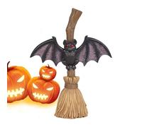 Halloween Witch Figurine - Bat Tray Accent, Boo Ghost Ornament | Mini Decorative Figures with Painted Finish for Autumn Tiered Fulcrum in a Layout of the