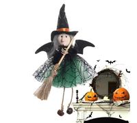 Halloween Witch Figurines - House Decorate Props, Halloween Decoration Dolls | Haunted House Animated Witch Figurine, Hangable Animated Witch Bromstick for Indoor Outdoor, 5.31x9.44inch