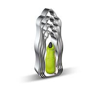 Halloween Witch Finger Cookie Cutter Set - 4 Pieces Martian Zombie Middle Fingers Shaped Cookie Cutters Fondant Biscuit Molds for Fall Halloween Party Decorations - Stainless Steel Large Small Mini