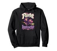 Halloween Witch Flight Instructor Women Broom Mom Funny Pullover Hoodie