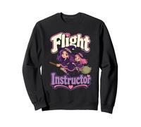 Halloween Witch Flight Instructor Women Broom Mom Funny Sweatshirt