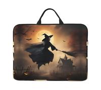 Halloween Witch Flying 2 Basics 16.3 inch Waterproof Laptop Notebook Tablet Case