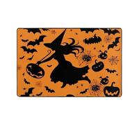 Halloween Witch Flying Area Rug Short Plush Ultra Soft Modern Throw Rugs Non Slip Washable Floor Mats Indoor Floor Stain Resistant Carpets for Living Room Bedroom Office Dorm Home Decor 4x6 Ft
