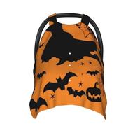 Halloween Witch Flying Baby Car Seat Canopy Cover, Multi Use Breathable Nursing Breastfeeding Covers for Mom Soft Stroller Sun Shade Newborn Shower Gift