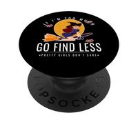 Halloween Witch Flying Broomstick - Rebellious Bat Magic PopSockets Adhesive PopGrip
