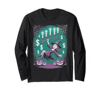 Halloween Witch Flying Candles Pumpkins Spooky Fun Long Sleeve T-Shirt