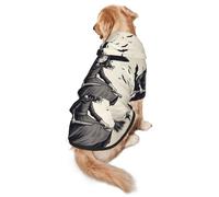 Halloween Witch Flying Dog Hoodie for Medium Large Dogs, Warm Soft Pet Sweatshirt, Easy to Wear Jumper Clothes