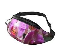 Halloween Witch Flying Fanny Pack for Women Men Fashion Waist Pack Adjustable Belt Bag for Workout Running Travelling Casual Waist Bag, Orchids, One Size