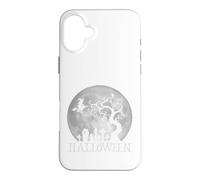 Halloween - Witch Flying Over a Moonlit Graveyard - Gothic Case for iPhone 16 Plus