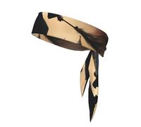Halloween Witch Flying Print Sport Head Ties Headbands Bandanas Workout Hair Band Athletic Sweatbands for Running Tennis