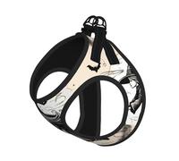 Halloween Witch Flying Print Step in Dog Harness and Leash Set,Adjustable Reflective Harness for Small Dogs Cats