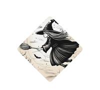 Halloween Witch Flying Printing 10 Pieces Air Freshener Car Hanging Cards Air Freshener Sheets With Rope For Cars Home