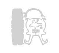 Halloween Witch Foot 3D Box Metal Cutting Dies Stencil Scrapbooking Album Paper Card Template Mold Embossing Craft Decoration Scrapbooking Die Cuts
