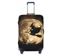Halloween Witch Full Moon Flight Travel Luggage Covers - Elasticity Suitcase Covers Protector for Luggage 18-32 Inch