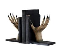 Halloween Witch Hand Bookends, Witch Hand Book Stand - Scary Handbook End Shelves - Halloween Gothic Home Decor, Book Stopper for Shelves, Bookshelf Stopper for Living Room, Home Library, School