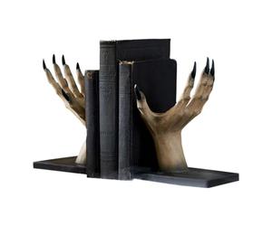 Halloween Witch Hand Bookends, Witch Hand Book Stand - Scary Handbook End Shelves - Halloween Gothic Home Decor, Book Stopper for Shelves, Bookshelf Stopper for Living Room, Home Library, School