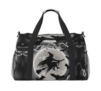 Halloween Witch Handheld Crossbody Travel Bag Weekender Bag Carry Travel Bag Duffle Bag Gym Bag for Men Women