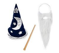 Halloween Witch Hat Beard Witch Wand All In Set Festival Party Dress Up Masquerade Balls Women Cosplay Costume Set Costume Accessories For Halloween Stage Performances For Cosplay Party
