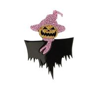 Halloween Witch Hat Brooch Pin - Glittery Acrylic Pumpkins Brooch for Women & Men - uniquely Scarecrow Lapel Pin for Seasonal Accessories & Theme Parties