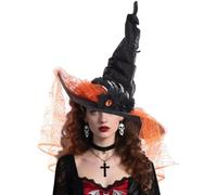 Halloween Witch Hat Cosplay Accessories Lace Bone Finger