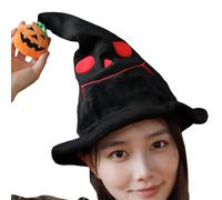 Halloween Witch Hat - Creepy Gothic Hats | Devil-Expression Spire Knitted Cap | Spooky Halloween Costumes | Pumpkin Hats for Boys & Girls Cosplay Party Dress-Up