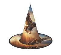 Halloween Witch Hat Flying Eagle Print for Men Women Halloween Hat Cosplay Party Decoration