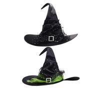 Halloween Witch Hat for Women - Classic Pointed Sorceress Hat | Creepy Costume Accessory for Adults, Cosplay, Costumes, Outdoor Parties, Yards and Decorations