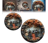 Halloween Witch Hat Hanging Ornaments Scary Window Decoration with Chains for Indoor and Outdoor Gothic Decoration for Porch, Living Room & Bedroom, Halloween Door Decoration (7.9 Inches + 11.8 Inches