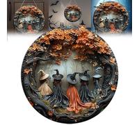 Halloween Witch Hat Hanging Ornaments Scary Window Decoration with Chains for Indoor and Outdoor Gothic Decoration for Porch, Living Room & Bedroom, Halloween Door Decoration (11.8 Inches x 1)