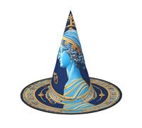 Halloween Witch Hat,Love Goddess Print Costume Headwear,Adults Spooky Hat Festival Headwear