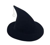 Halloween Witch Hat - Star Pendant Hat for Cosplay | Polyester Lightweight Polyester Hât for Theatre Performance, Makeup, Fancy Dress, Cosplay and Party Costume Accessory