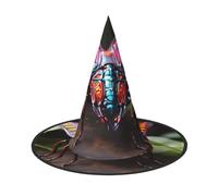 Halloween Witch Hat,Strange Insects Print Costume Headwear,Adults Spooky Hat Festival Headwear