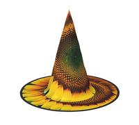Halloween Witch Hat Sunflower Print You Are My Sunshine Hat for Men Women Halloween Hat Cosplay Party Decoration