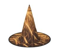 Halloween Witch Hat Wheat Field Print for Men and Women Halloween Hat Cosplay Party Decoration, Black, 3 PCS