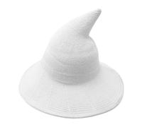Halloween Witch Hats - Halloween Knitted Wide Brim Witch Hat,Dress up Accessories Cosplay Headgear for Haunted House Ladies Events Trick-or-Treat Holiday Stage