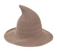 Halloween Witch Hats, Wide Brim Knitted Witch Hat for Halloween - Lightweight Head Cover for Men and Women Costume Accessory for Parties Masquerade Festive Events and