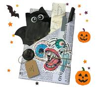 Halloween Witch Horror Book Collection, Witch Themed Gothic Novel Set with Wrapped Packaging, Spooky Ghost Stories or Dark Romance Books for Halloween Reading (Bat)