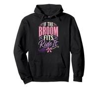 Halloween Witch If The Broom Fits Ride It Women Witchy Pullover Hoodie
