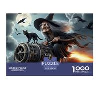 Halloween Witch in Moonlit Forest Securely Fitted Pieces Suitable for Long Hour Relaxation, Brain Training And Personal Leisure Time 52x38cm/1000pcs