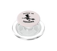 Halloween Witch In Training Flying Witch with Broomstick PopSockets PopGrip for MagSafe