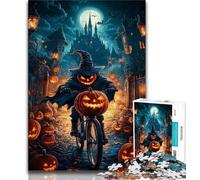 Halloween Witch Jigsaw Puzzles for Adults Teenagers Jigsaws Puzzle,Challenging Game And Family Play for Is Ideal As A Gift for The Whole Family 38x26cm